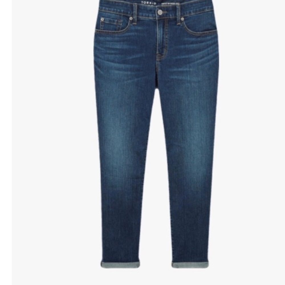 Torrid Women's Dark Blue Boyfriend Jeans